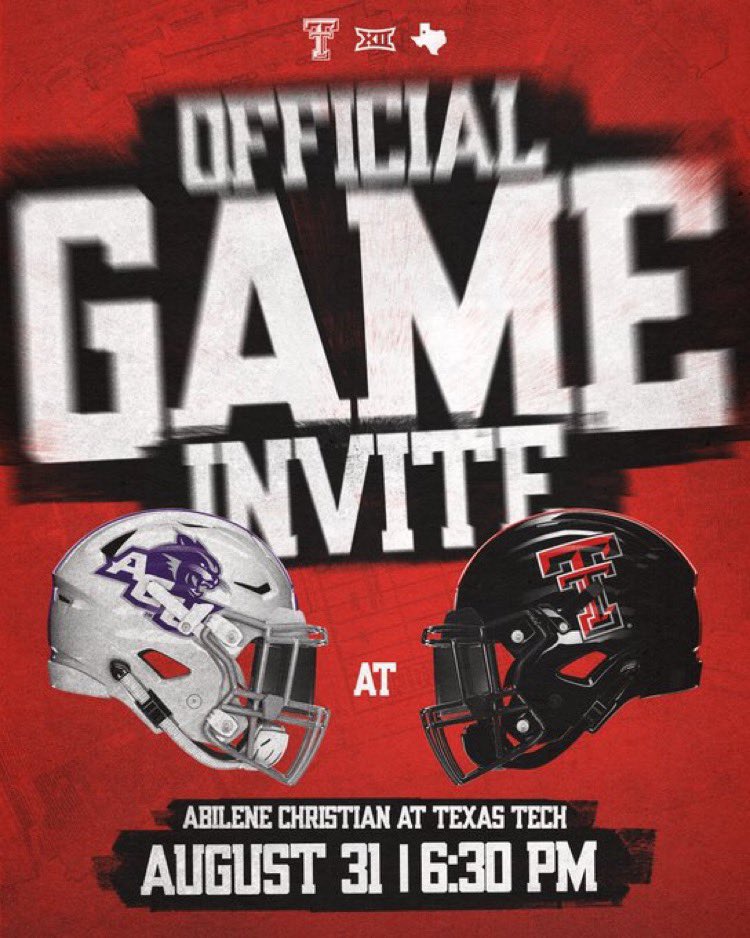 I’ll Be On Campus In Lubbock August 31th Thanks For The Invite <a href="/TTU_SeanK/">Sean Kenney</a> <a href="/Coach_Wallis/">Todd Wallis</a> <a href="/Coachclintburns/">Clint Burns</a> <a href="/LuperJoel/">Loop</a>
