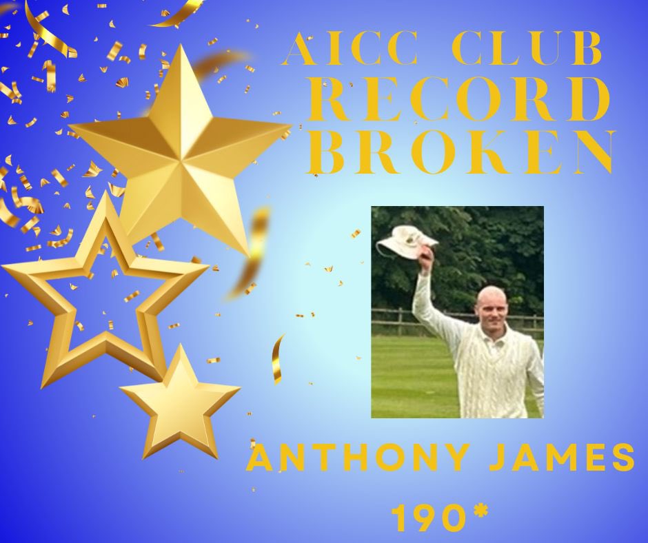 Congrats to AJ.

Last weekend he smashed an AICC record &amp; became the Club's highest individual scoring batsmen in our history with an amazing 190* against @LydneyCricket including x26 4s and x5 6s!

As we said at the time, one in a million in so many ways 🏏🥰