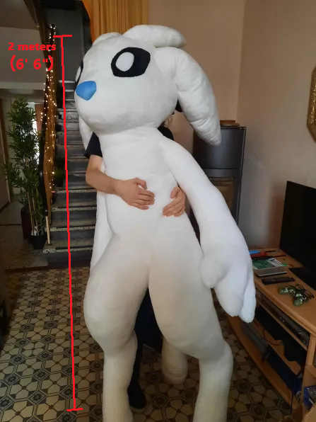 CodeMeRight1's tweet photo. It arrived! ✨
I am happy to be the recipient of this giant Ori plush! I really want to thank @Kumaniji for this great design and for making this possible! It's even bigger than me! 💜✨ https://t.co/3NFDtb1tfw