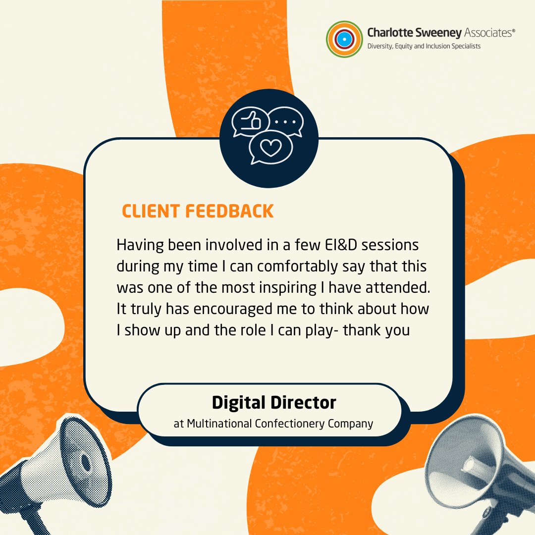 CSALTD_'s tweet image. We are thrilled to receive such inspiring feedback! Our global learning programmes remove the mystery from EI&amp;amp;D, offering practical strategies that can be integrated into daily roles, delivering lasting results. 
⁠
See More here:
charlottesweeney.com/how-csa-can-su…⁠
⁠
#DEI #consultancy