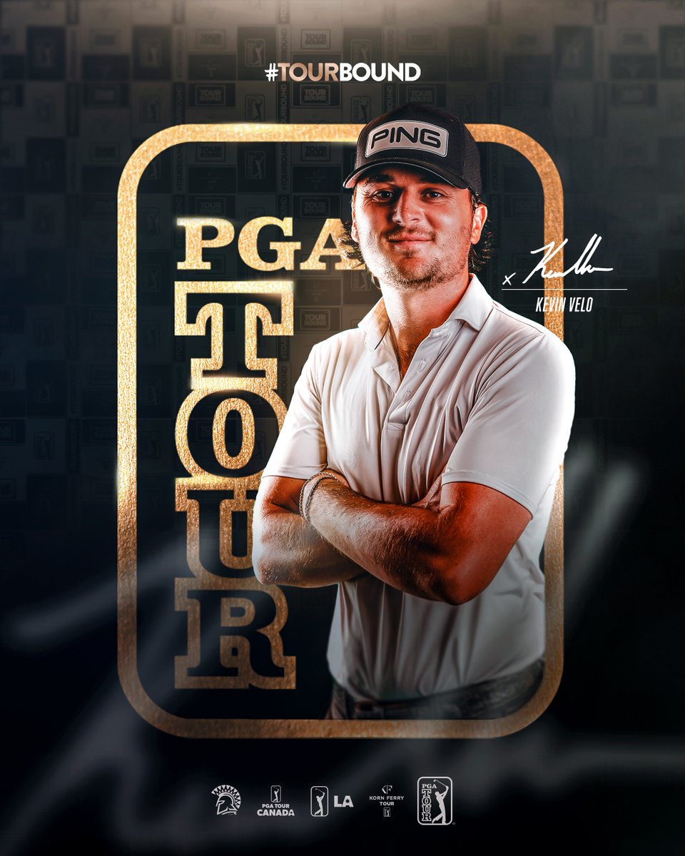 KornFerryTour's tweet photo. Kevin Velo is officially #TOURBound!

With a win @CountryBogota and 3 top 5s, he has locked up his @PGATOUR card for the 2025 season. https://t.co/r4xSTcm8Q6