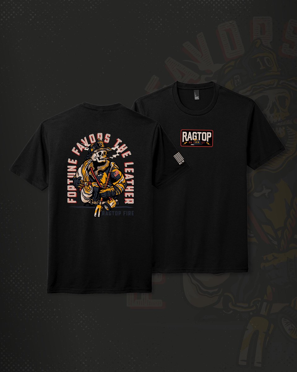 Fortune Favors The Leather 🚬💀 New drop just hit the shirt club on ragtopfire.com and it’s lookin’ good!

Sign-ups are only available from now until August 20th so don’t miss out on it.