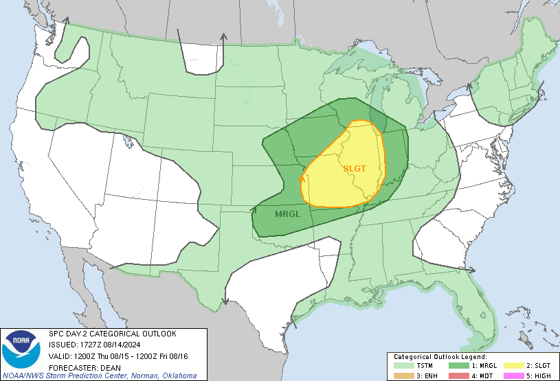 LimWeather's tweet photo. D2
#SlightRisk in C US esp #Chicago,#AuroraIl,#Rockford,#SpringfieldIL,#DecaturIL,#StLouis,#Florissant,#Chesterfield,#Davenport,#KanasCity,#OverlandPark
15%#Wind/#hail/2%#Tornado risk
#Wxtwitter #Wxx #SPC #Severewx #ilwx #Iawx #inwx #Kywx #Mowx #Stlwx #stl #Arwx #KSwx #KCwx #OKwx https://t.co/IJD48nzeLL
