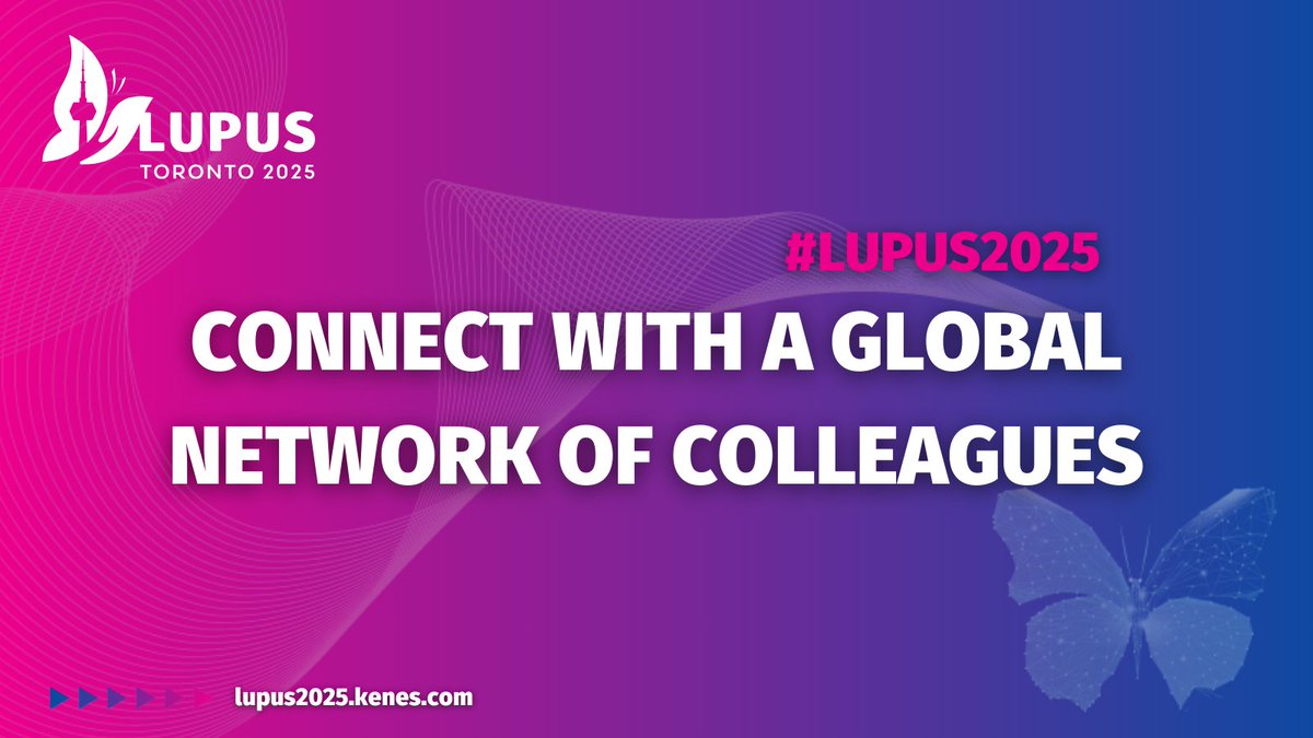 Join us at #LUPUS2025 for a premier global event driving the future of #lupus care!
💡 Engage with groundbreaking studies on #SLE’s causes and therapies, presented by leading experts in our field!
🦋 Learn more at bit.ly/4dhSIRD
#LupusResearch #Rheumatology #Autoimmunity