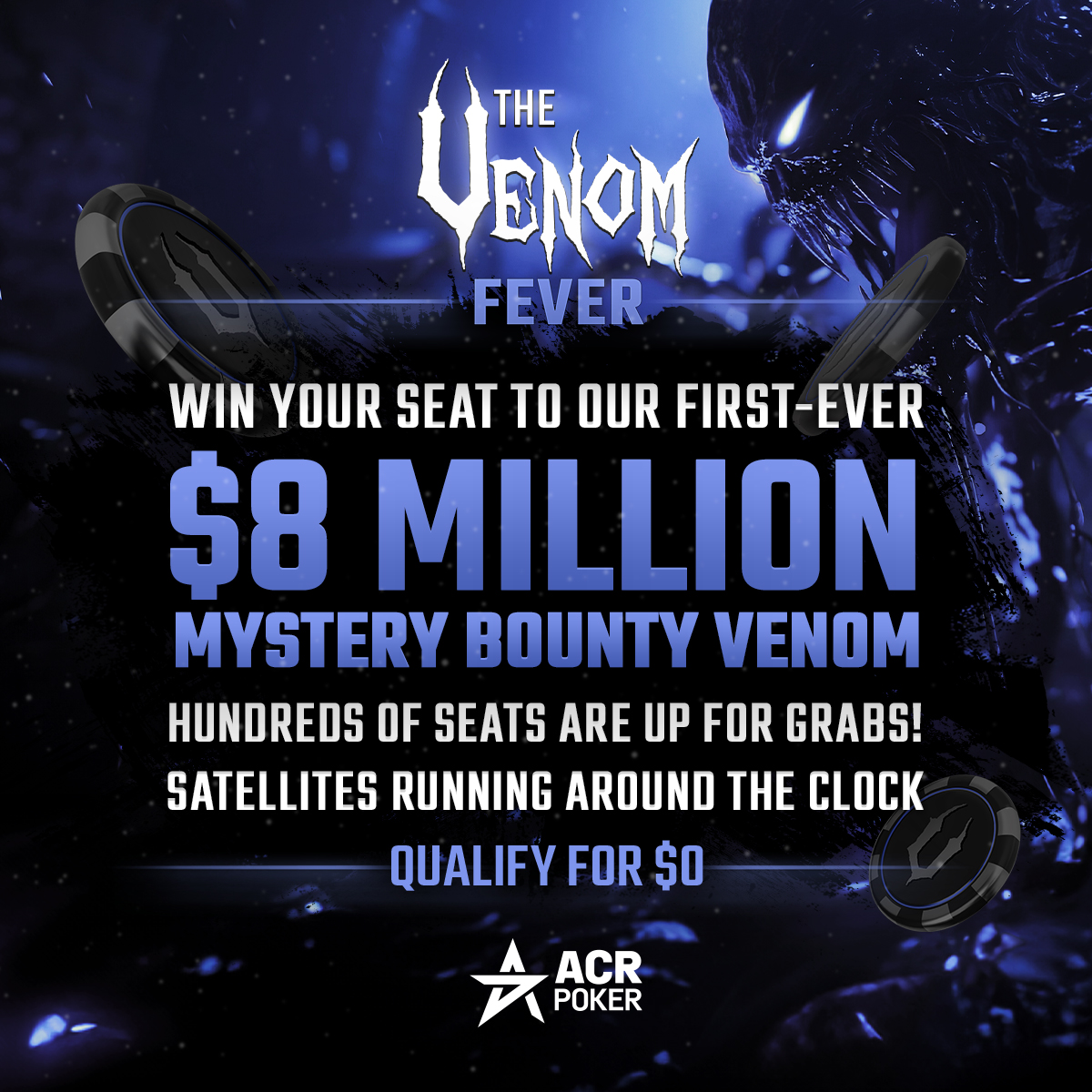 💥 #VenomFever Giveaway alert 💥

We've 20 tickets to go 👉 $16,50 Venom Madness Multiflights!

👉 Reply with your ACR ID + #VenomOneTime!

📌 20 Winners will be chosen and announced on August 16th.