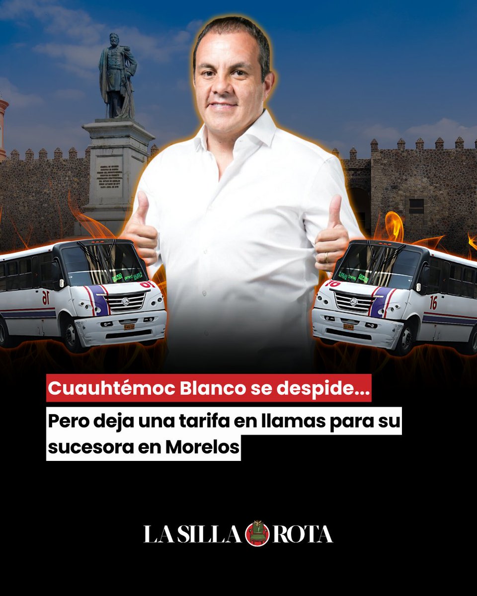 lasillarota's tweet photo. 🚌 Transportistas en #Morelos exigen un aumento en la tarifa del transporte público de 10 a 14 pesos antes del cambio de gobierno. Los líderes de al menos ocho organizaciones ya han iniciado gestiones ante la Secretaría de Movilidad y Transportes (#SMyT), argumentando que el incremento es necesario debido al alza en los costos de combustibles y mantenimiento desde 2021.
💣 Cuauhtémoc Blanco deja una "bomba de tiempo" al no resolver este aumento, trasladando el conflicto a la nueva administración de #MargaritaGonzález Saravia. Los transportistas amenazan con movilizaciones si no obtienen una respuesta favorable antes de que concluya el mandato del exfutbolista. #Tarifazo #MovilidadMorelos