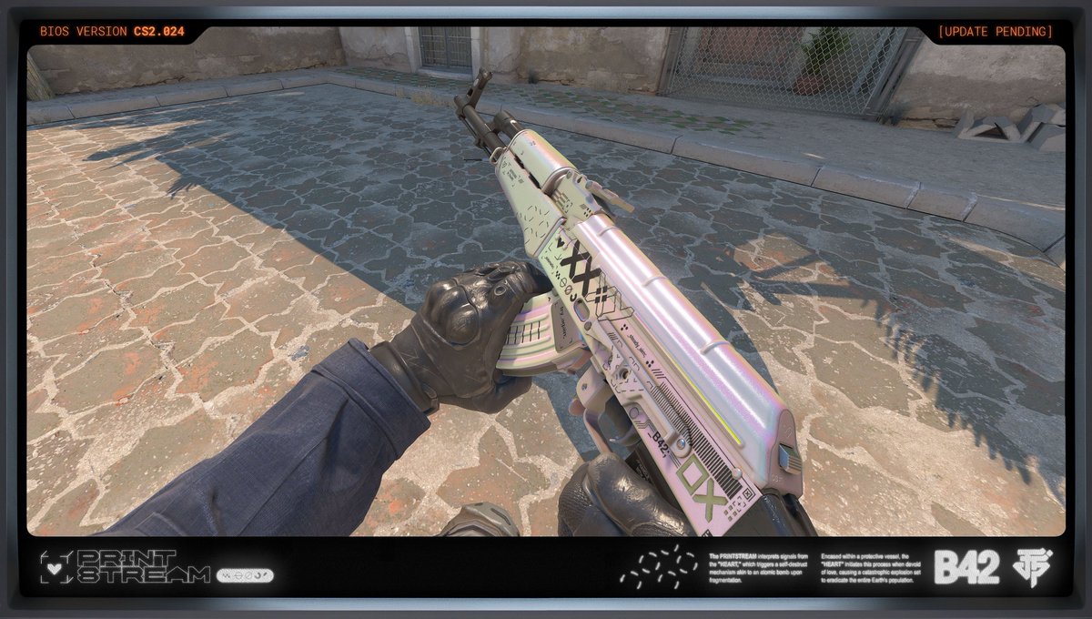 Ozzny_CS2's tweet photo. The creator of the 'Printstream' skins announced he re-made all the already in-game skins with the new weapon models & the Pearlescent effect fixed 💎

He also announced the AWP & AK-47 Printstream 👀