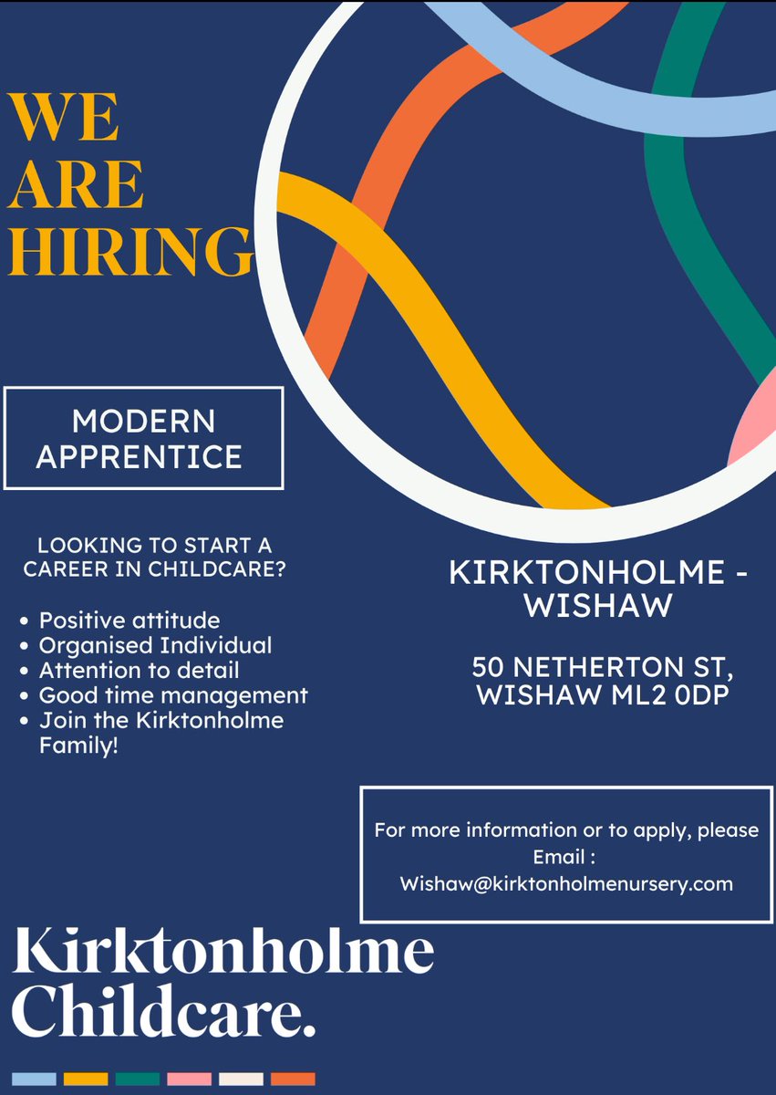 Passionate about shaping young minds and ready for a rewarding career in childcare? We're looking for individuals to join our team in Wishaw as a **Childcare Practitioner Modern Apprentice**. This is your chance to earn while you learn, gaining hands-on experience &amp;qualifications