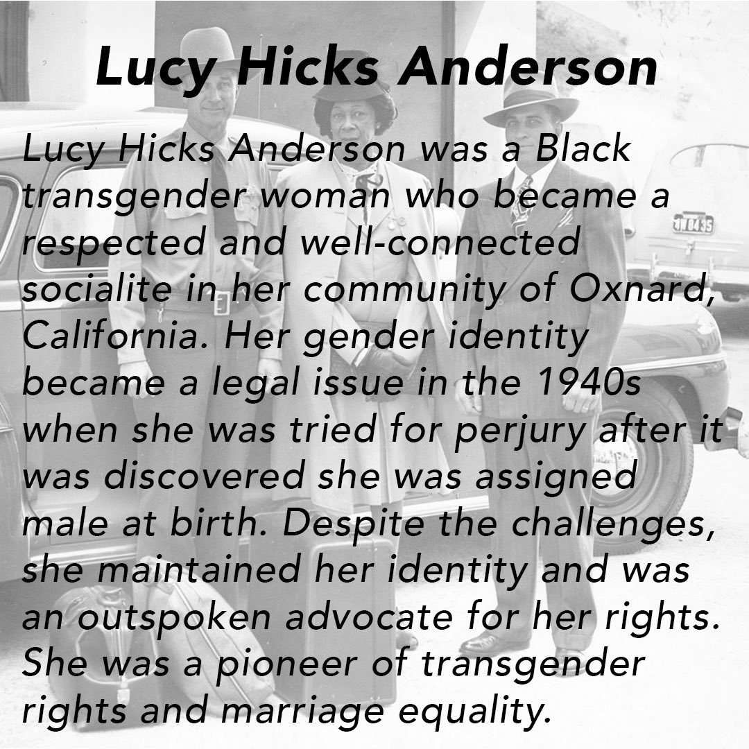 Lucy Hicks Anderson was one of the earliest documented transgender women in the U.S. 
A native Californian, she was a trailblazing chef, a socialite, and she fiercely defended her identity despite legal battles, paving the way for future generations. #TransHistoryMonth