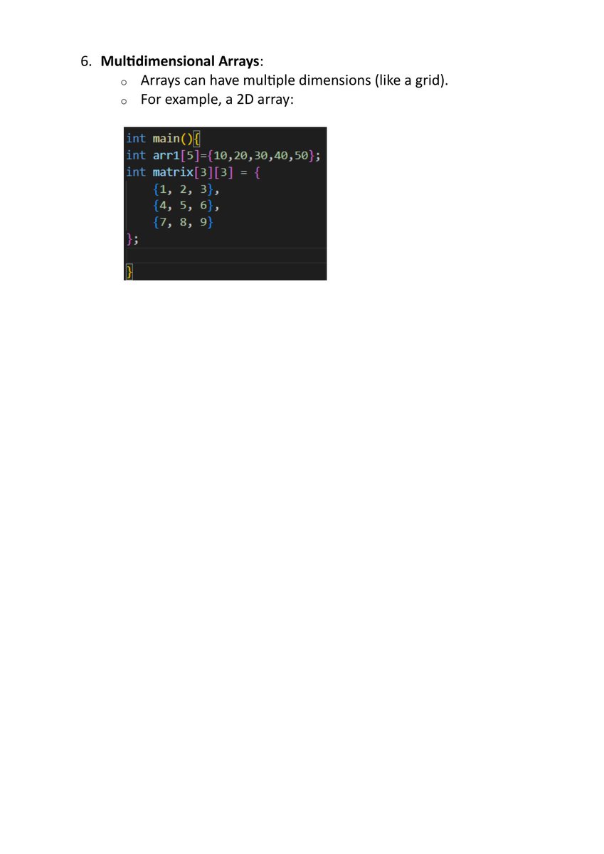 TechHarshal's tweet image. 📚 Day 11 of Learning C++ Programming Language 💻
 Today’s Highlights: [Array]

What I Learned:
 - Array Basics
 - Array type
 - Examples

Next Steps:
[Array operations]

Today&apos;s notes are given

#day11 #programminglanguage #codinglife #Cpp #twitter