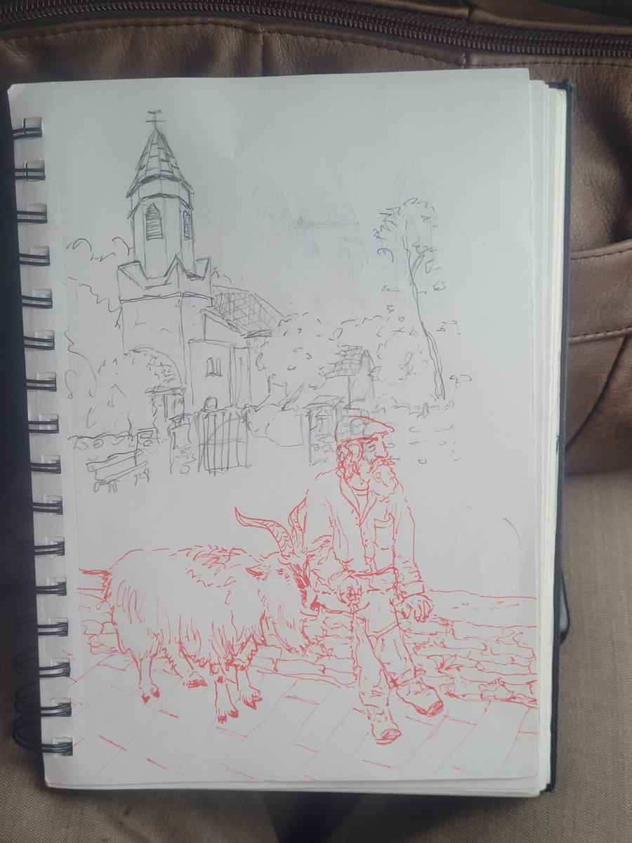 I'm on a trip, sketching my surroundings 😎