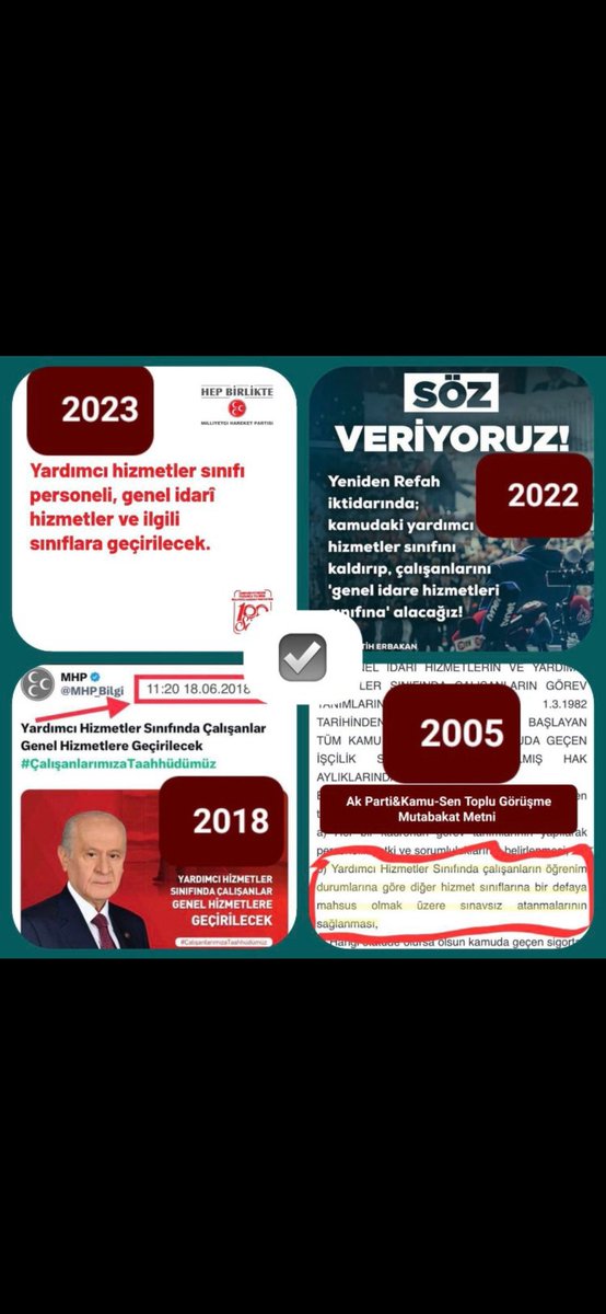 Selim (@selim12751275) on Twitter photo <a href="/akbasogluemin/">Av. M.Emin AKBAŞOĞLU 🇹🇷</a> Sn <a href="/akbasogluemin/">Av. M.Emin AKBAŞOĞLU 🇹🇷</a>
<a href="/Akparti/">AK Parti</a> söz
<a href="/MHP_Bilgi/">MHP</a> 2018 söz
<a href="/rprefahpartisi/">Yeniden Refah Partisi</a> 2022 söz
<a href="/MHP_Bilgi/">MHP</a> 2023 söz vermiş #YardımcıHizmetlerSınıfı
Ama verilen sözlerin hiç biri yerine gelmemiştir derdimizi kime anlatacağız 4tane TBMM kanun teklifi var
Çözüme kavusturmanızı istiyoruz <a href="/akbasogluemin/">Av. M.Emin AKBAŞOĞLU 🇹🇷</a> Sn <a href="/akbasogluemin/">Av. M.Emin AKBAŞOĞLU 🇹🇷</a>
<a href="/Akparti/">AK Parti</a> söz
<a href="/MHP_Bilgi/">MHP</a> 2018 söz
<a href="/rprefahpartisi/">Yeniden Refah Partisi</a> 2022 söz
<a href="/MHP_Bilgi/">MHP</a> 2023 söz vermiş #YardımcıHizmetlerSınıfı
Ama verilen sözlerin hiç biri yerine gelmemiştir derdimizi kime anlatacağız 4tane TBMM kanun teklifi var
Çözüme kavusturmanızı istiyoruz
