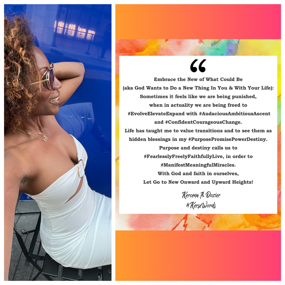 KerseWords's tweet image. to #FearlesslyFreelyFaithfully Live Love Serve! With God, #YesWeKam! With God, you are/#IAmUnstoppable!  And you have/we have always been and continue to be worthy of God’s best, highest dreams for us and humanity to #CreateAnotherAmerica and to #CreateAnotherWorld.