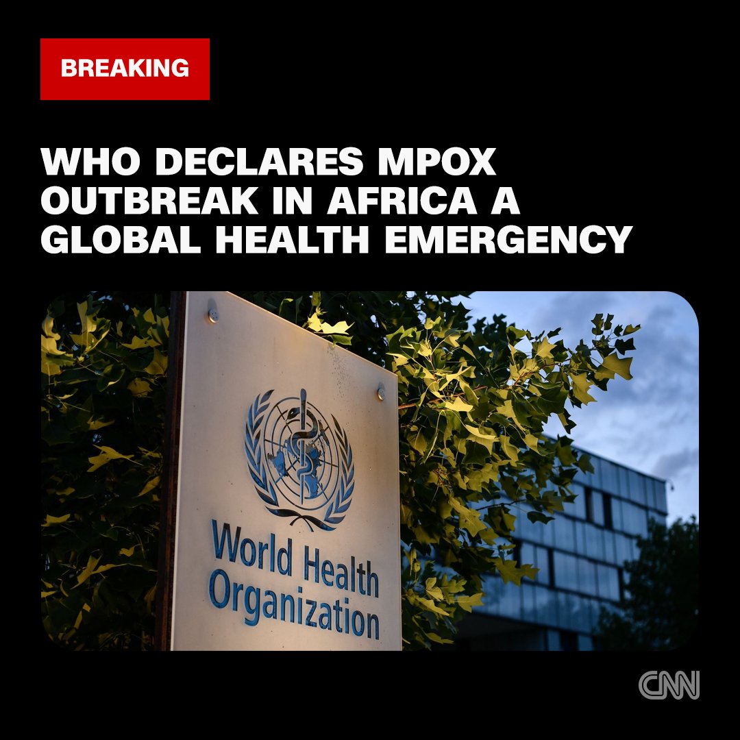 CNN's tweet image. The World Health Organization has declared the ongoing mpox outbreak in Africa a global health emergency cnn.it/46PqStO