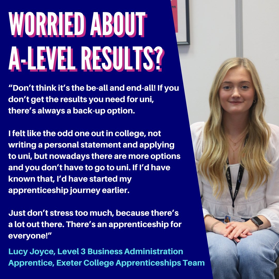 Worried about A-level results day tomorrow? Lucy Joyce, our Level 3 Business Administration Apprentice, shares some advice.