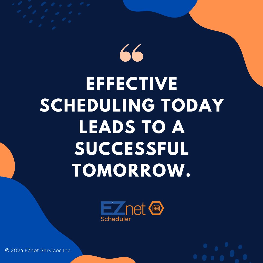 Scheduler_EZnet's tweet image. Master your time with EZnet Scheduler. ✨

Schedule your FREE demo here: eznetscheduler.com/Calendar/EZnet…

#TimeManagement #Success #EfficientScheduling #EZnetScheduler