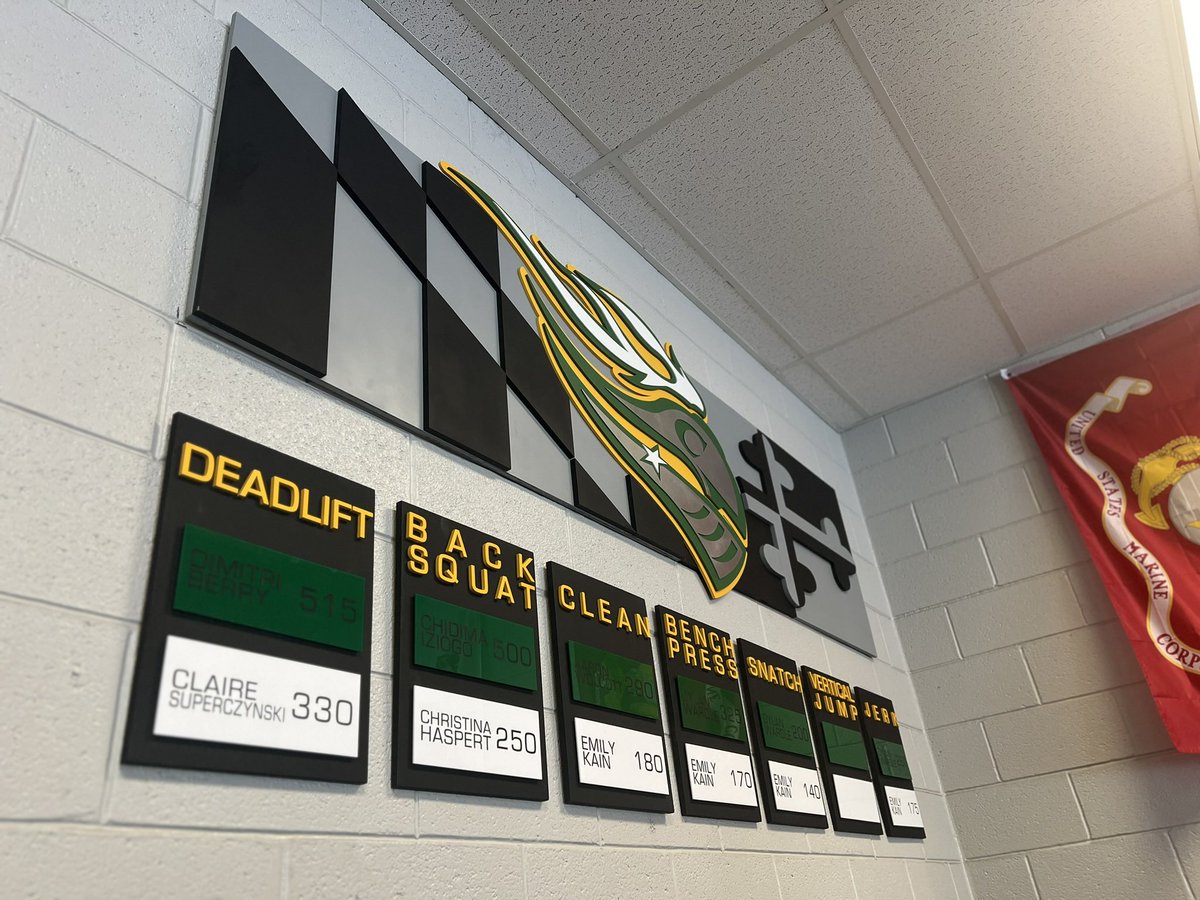 A huge thank you to our second favorite  county AT, Hannah Narcross, and her team at Crosscut Woodscapes for our awesome Weight Room record board! Our Knights are motived and excited to get back to work!! #GoKnights #OnceAKnightAlwaysAKnight