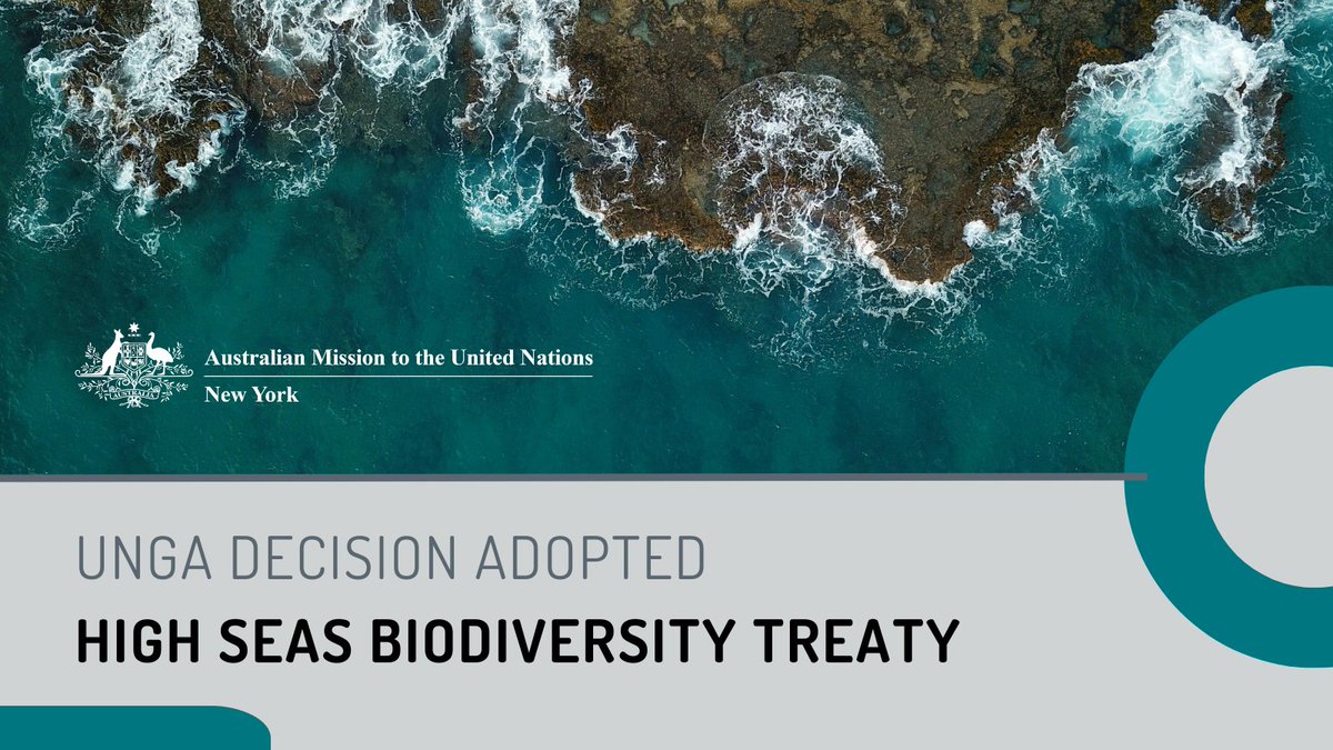 Australia is committed to delivering stronger protections for the ocean. 🇦🇺🌊

Yesterday, Australia and Belize's UNGA decision on the High Seas Biodiversity Treaty was adopted. 

We welcome the support from countries in taking this further step to implement the Treaty. #BBNJ