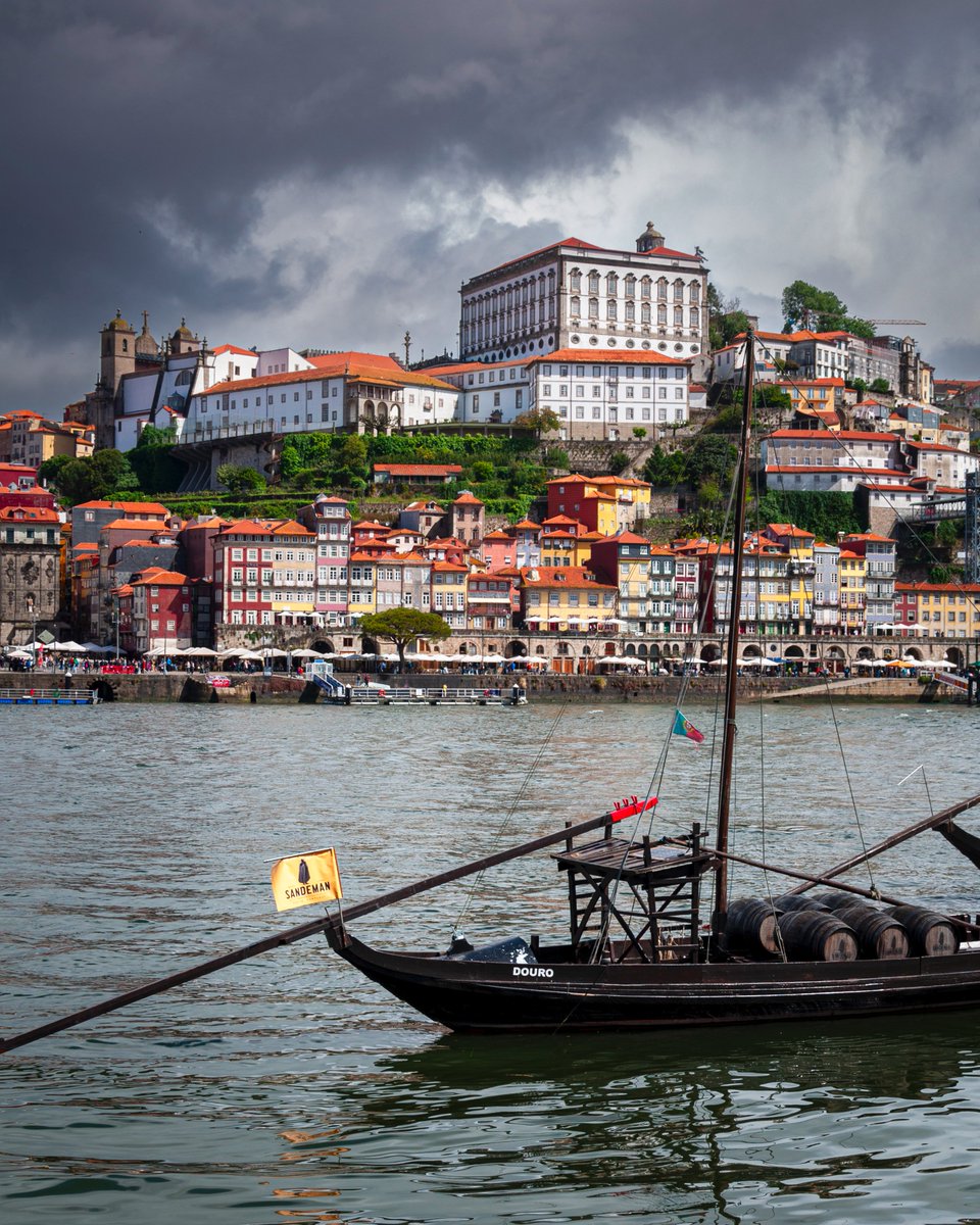 The beauty of Porto, Portugal's second city, under a heavy dramatic sky. 
#Porto #Portugal #CitiesSkylines