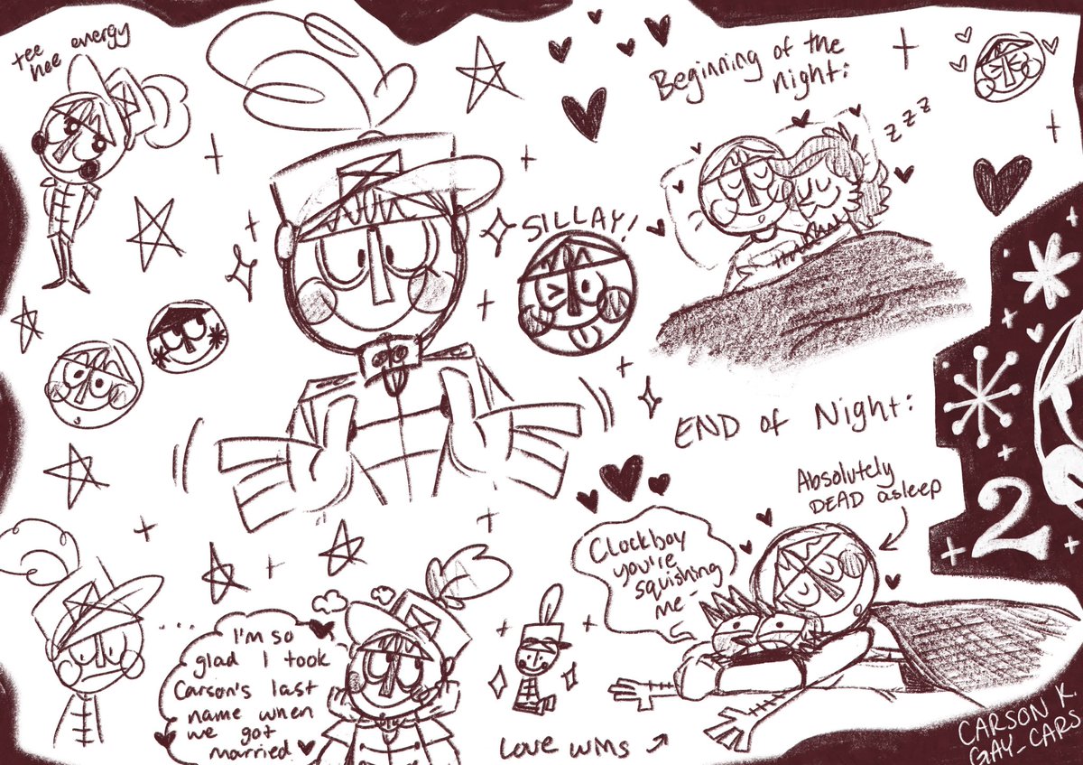 extremely self indulgent doodle page 
