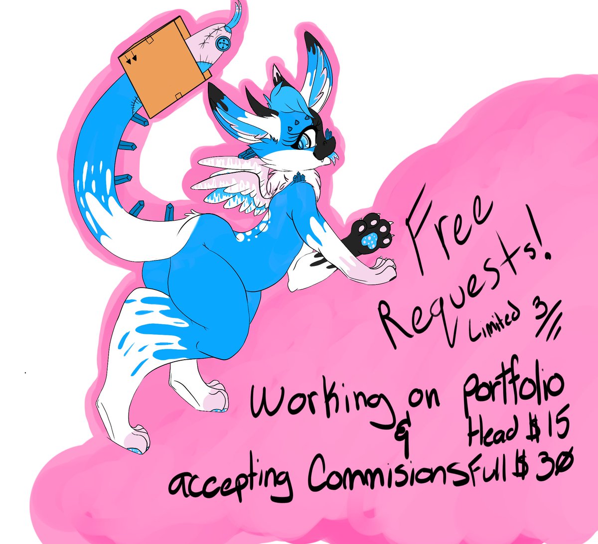 candyb0x's tweet photo. Reposting this~~! NOT LIMITED TO 3
Free requests follow me and comment a Ref!! 
and you might receive a drawing either, sketch , bust or full body!
#furrycommision #furry #furryartist #furryarwork #freerequests #oc #fursona #drawing https://t.co/NpyLInVAvN