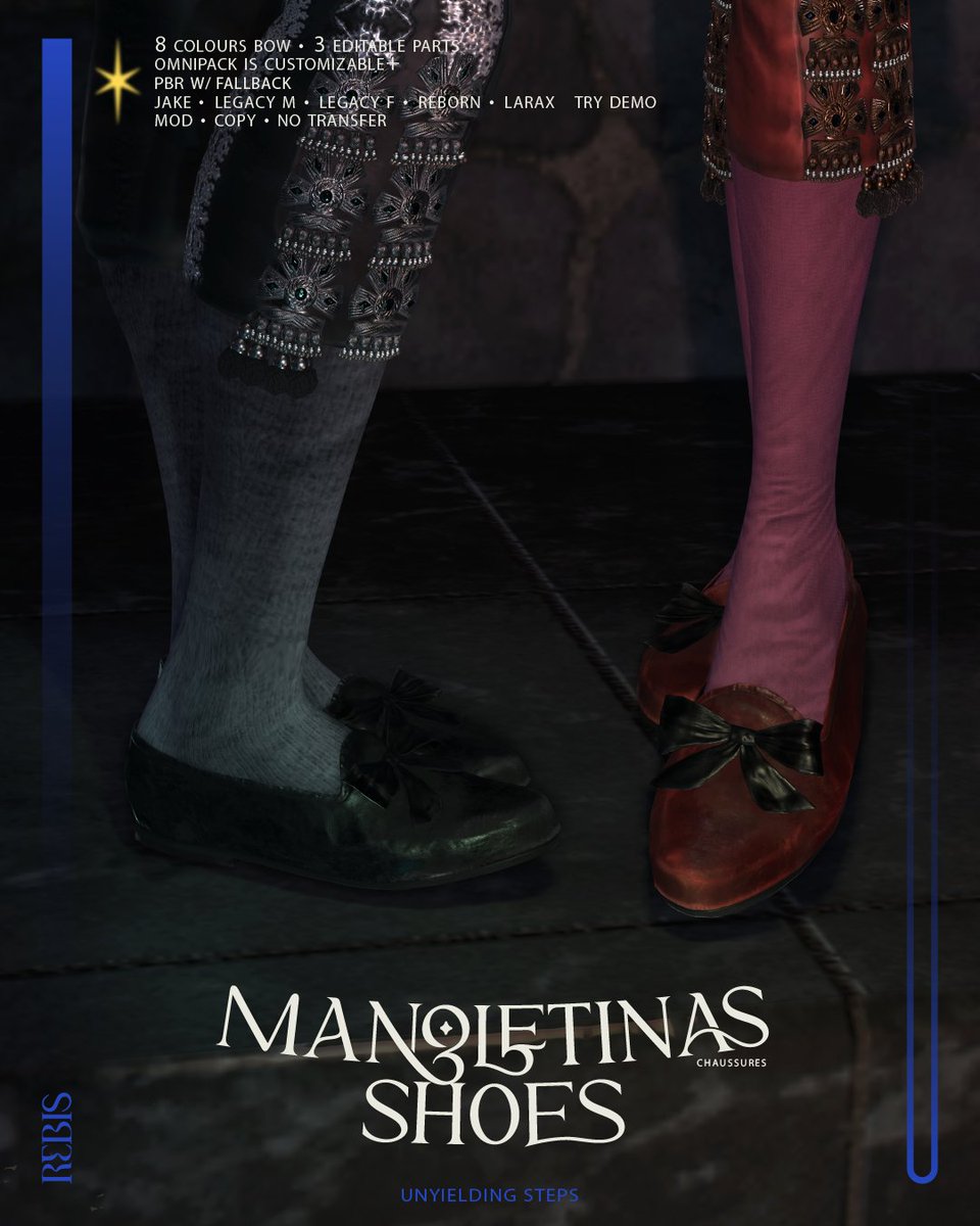 REBIS ✶ <a href="/TheWarehouse_SL/">The Warehouse Sale Event</a>  — Manoletinas Shoes
From July 23th ∙ August 18th
Hearse: maps.secondlife.com/secondlife/Rot…
Flickr: flickr.com/photos/corvusl…
Primfeed: primfeed.com/rebis/posts/5b…