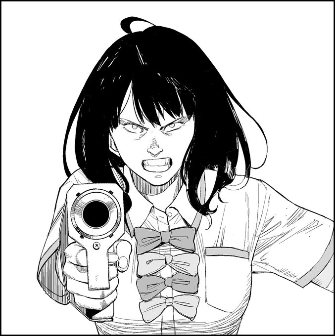 すごいビーム放つときの強がるガールです 