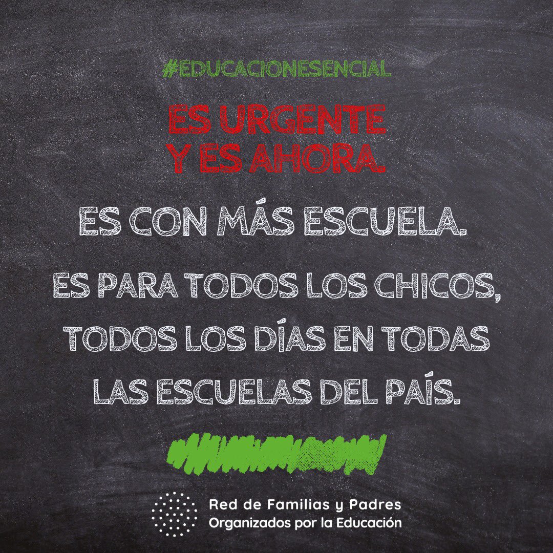 padresorgnqn's tweet photo. “Exigimos que la educación sea considerada esencial en su sentido más amplio (…)
Es necesario priorizar el derecho a la educación de niños y adolescentes, y garantizar igualdad de oportunidades en todo el país.”

#EducaciónEsencial
https://t.co/owSE7vOSr2 https://t.co/QRi4NfHwoo