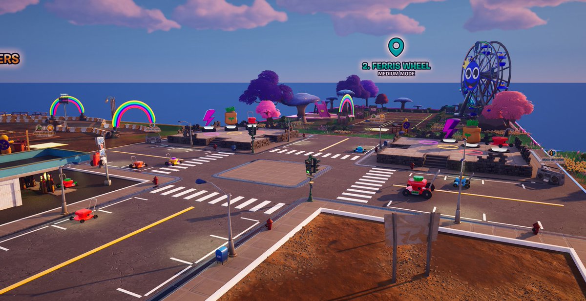 Sharing a new level design for our upcoming release!🗺️🎨 

Excited to hear your thoughts on this fun world. Comment below!

Can you help me with a ❤️ and a 🔁?

#UEFN #Fortnite #FortniteCreative #Blender #3DModeling <a href="/FNCreate/">Fortnite Developers</a>