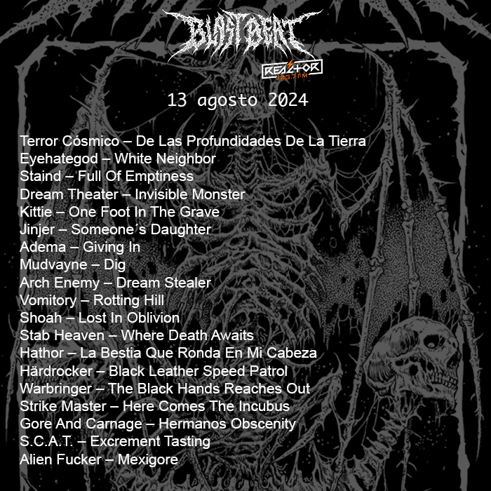 BBeat105's tweet photo. Ya en plataformas el @BBeat105 #251, pasen a escucharlo
#TerrorCósmico, @EyehategodNola, @staind, @dreamtheaternet
#DogmaDestroyerRecords, #Lastwarriorecords, #DoomCityFest, #LSDRRecords, #MusicVibe, #AlternativePR
#StayBlast
#BlastBeat105 https://t.co/H0KFARUeFf