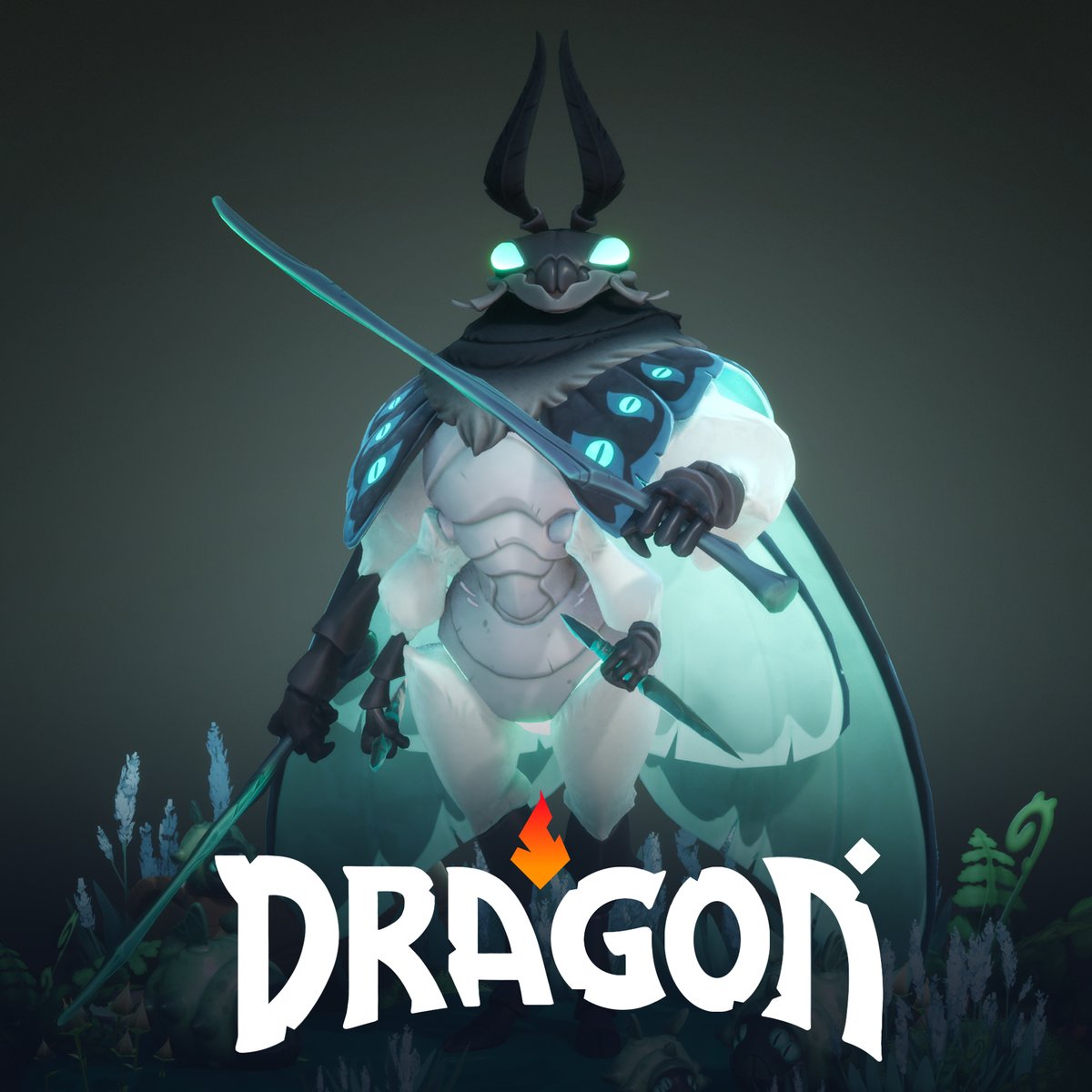 Saintz3d's tweet image. More enemies from #projectdragon The Mothlin Knight! Another favorite of mine. (I know I have a lot of favorites) Nocturnal enemies that attack out of nowhere if you got too close to their little glow worm friends.