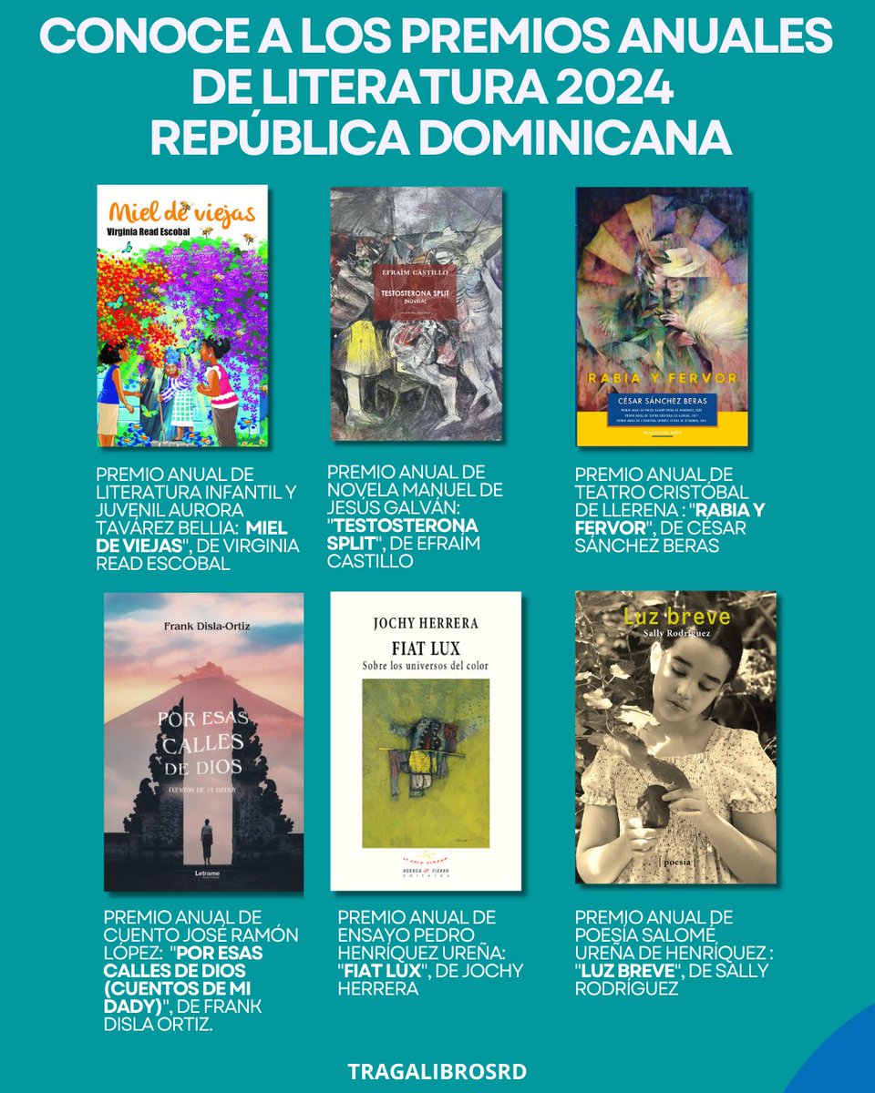 🎉 El Ministerio de Cultura ha anunciado a los ganadores de los Premios Anuales de Literatura 2024, celebrando la excelencia literaria en RD. Desde poesía hasta teatro, estas obras premiadas reflejan la riqueza de nuestra cultura. ¡Felicitaciones a los escritores galardonados!