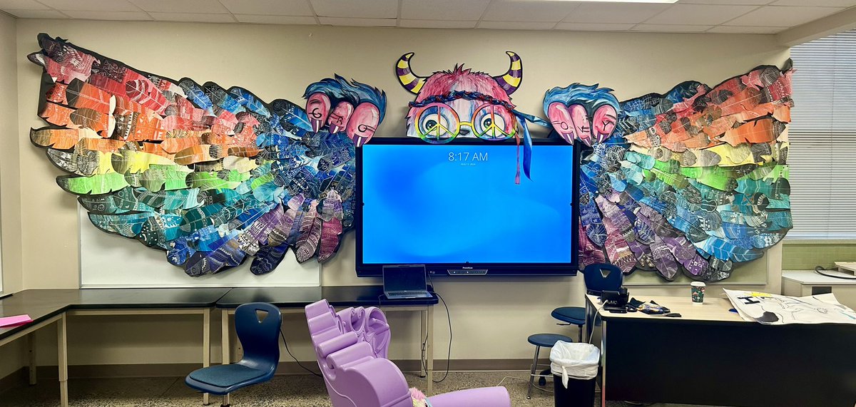 <a href="/MeadowWoodSBISD/">Meadow Wood Elem.</a> Ms. Art Queen has been working hard to get us ready for a groovy year!  <a href="/sbisdarts/">Spring Branch ISD Fine Arts</a> #60YearsOfMWE