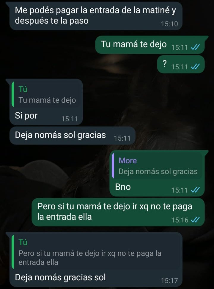 SeleAcostaa12's tweet photo. Las peleas cuando tenés 11 años  JAJAJAJAJA https://t.co/HeYi7Nh2Xx