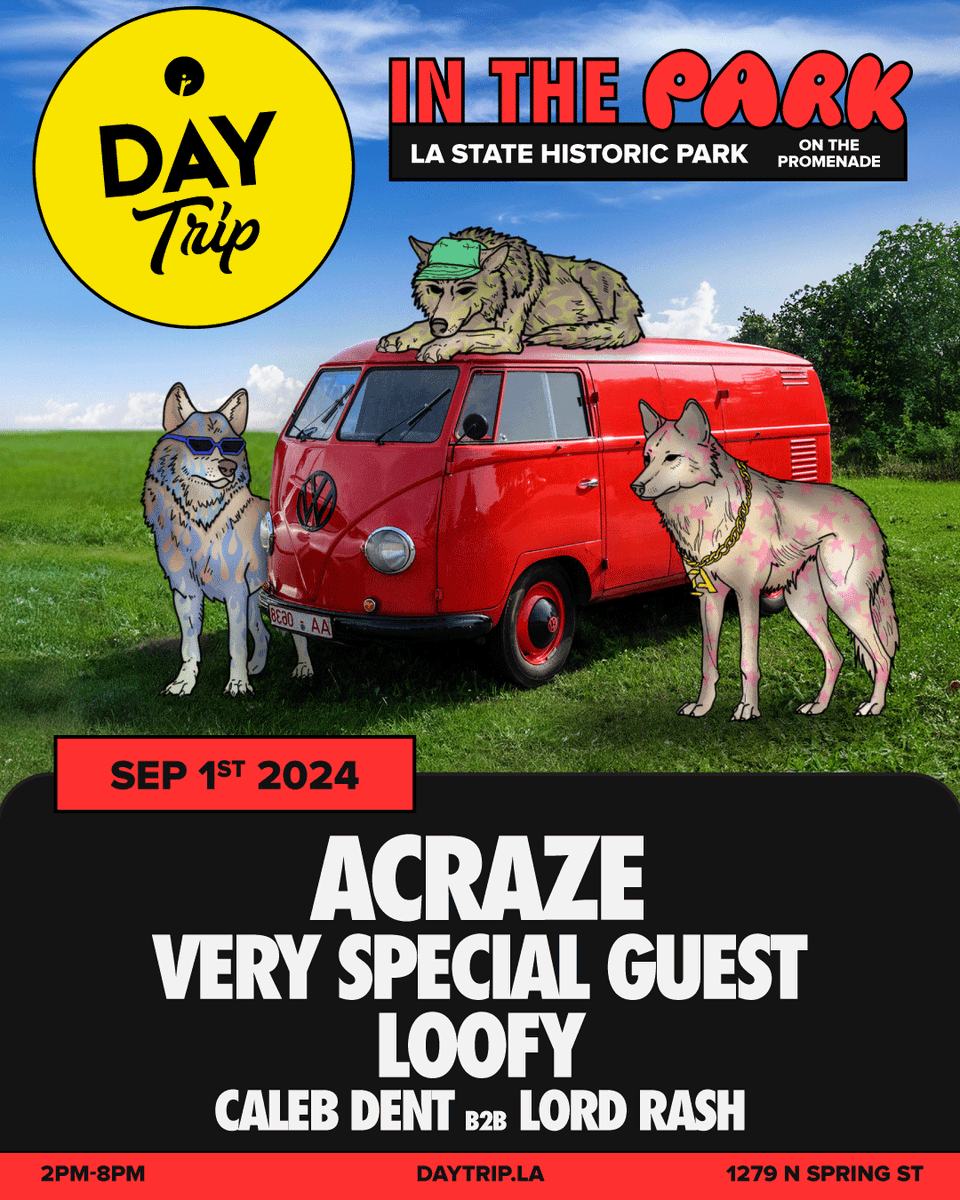 daytripla's tweet photo. Only 40 tickets left for Day Trip In The Park with @Acraze___, Loofy and @Caleb_DentHK b2b @lord_rash97! 

Get yours before it's too late at https://t.co/nrZQ3ALyQL

Any guesses on who the VERY Special Guest is? 👀 https://t.co/lYps2zBVr3