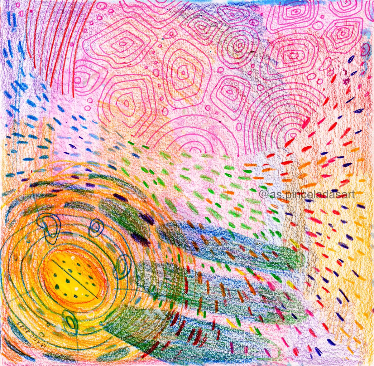 aschaires01's tweet photo. Este es un ejercicio para expresar emociones a través de formas y colores. Nunca había intentado algo como esto antes, pero dejarse llevar por un sentimiento y expresarlo con las pinceladas de acuarela fue tan liberador. Definitivamente haré esto cada que sienta un bloqueo. https://t.co/0mrxarG6S4