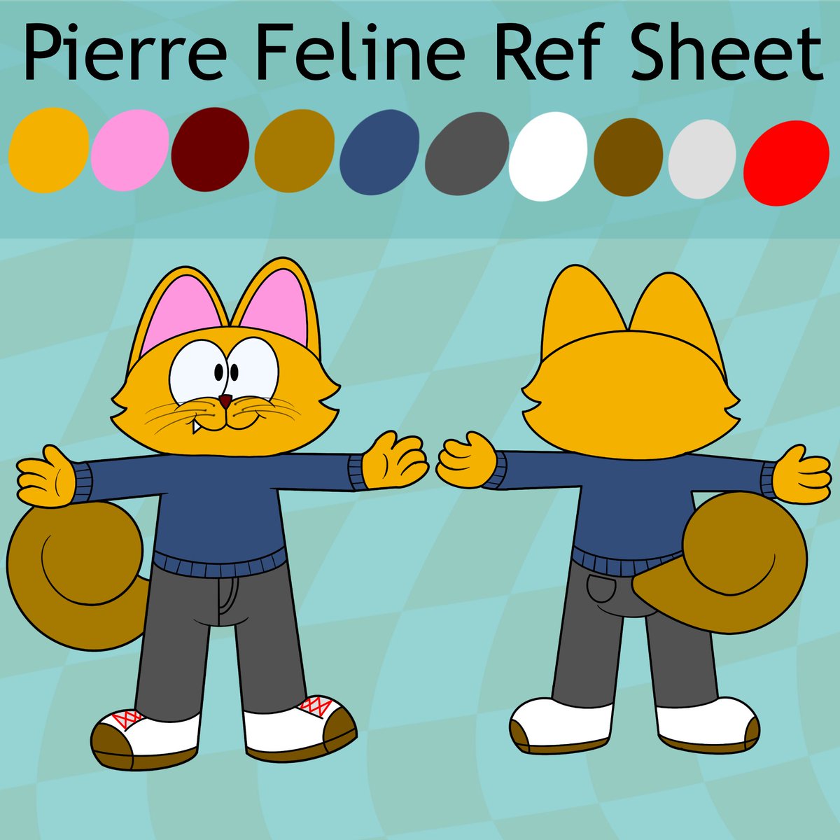 Superpacman256's tweet photo. Finally got around to making Pierre refs. Felt that it was about time that I got around to making refs of him.
#OC #OCref #RefSheet #reference #Hybrid #Cat #Squirrel #CatSquirrel #Pierre #PierreFeline #Y2K(?) https://t.co/tEKMVVVXB7