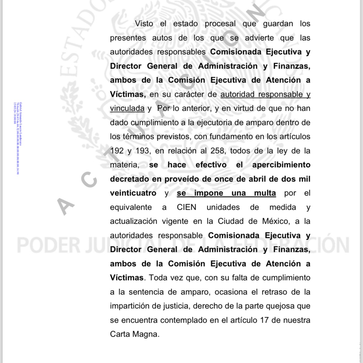Mirandazull's tweet photo. Se le impone multa a la comisionada de @CEAVmex por más de 1 año de a incumplimiento de sentencia y ni así se digna a darnos respuesta. Estamos aquí afuera de sus oficinas y ni así nos atiende. https://t.co/yBJuYddH2S
