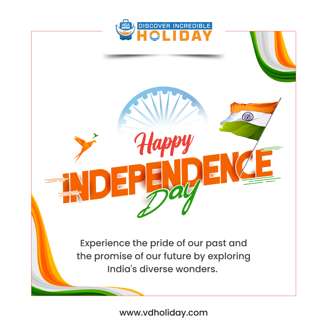 vdholiday's tweet image. This Independence Day, embrace the freedom to explore. 🌍✨ Start your adventure and find your perfect getaway at VD Holiday. 
.
.
.
.
.
#TravelWithFreedom #IndependenceDay #vdholiday #CelebrateIndependence #IndependenceTravel #CelebrateIndependence