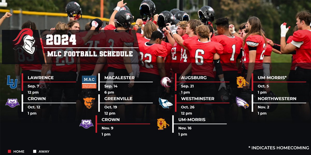 mlcknights's tweet image. MLC football kicks off their season in just 3.5 weeks.
Here's a look at the 2024 fall season schedule.

For more information about the upcoming season head to mlcknights.com

#goknights