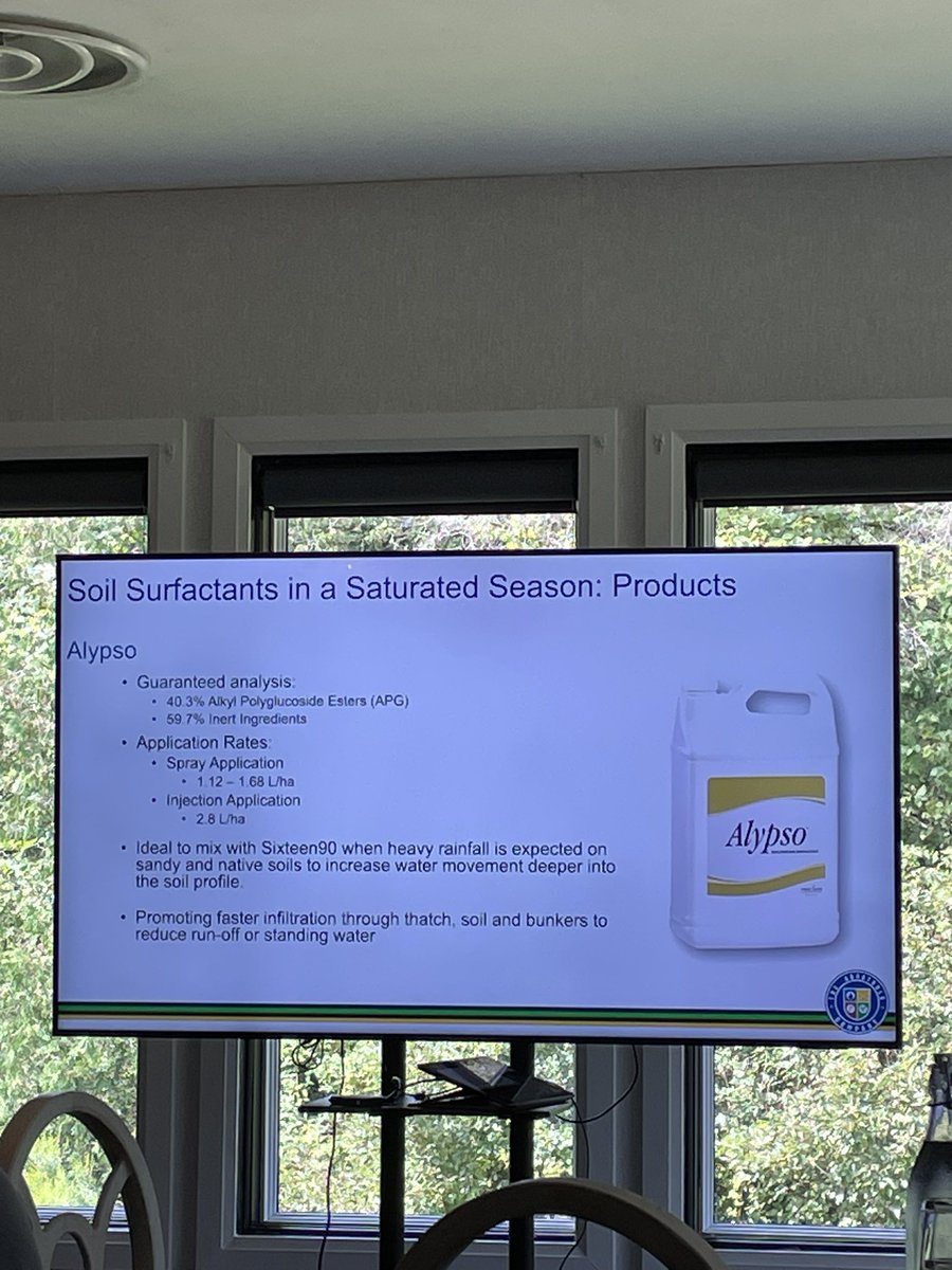 Thank you to Ph.D Matt Fleetwood and <a href="/Jon_Albert30/">Jonathan Albert</a> from <a href="/Aquatrols/">Aquatrols Company</a> for coming out to discuss the benefits of using the right wetting agent program through a saturated season to some of our western Ontario customers. 😎