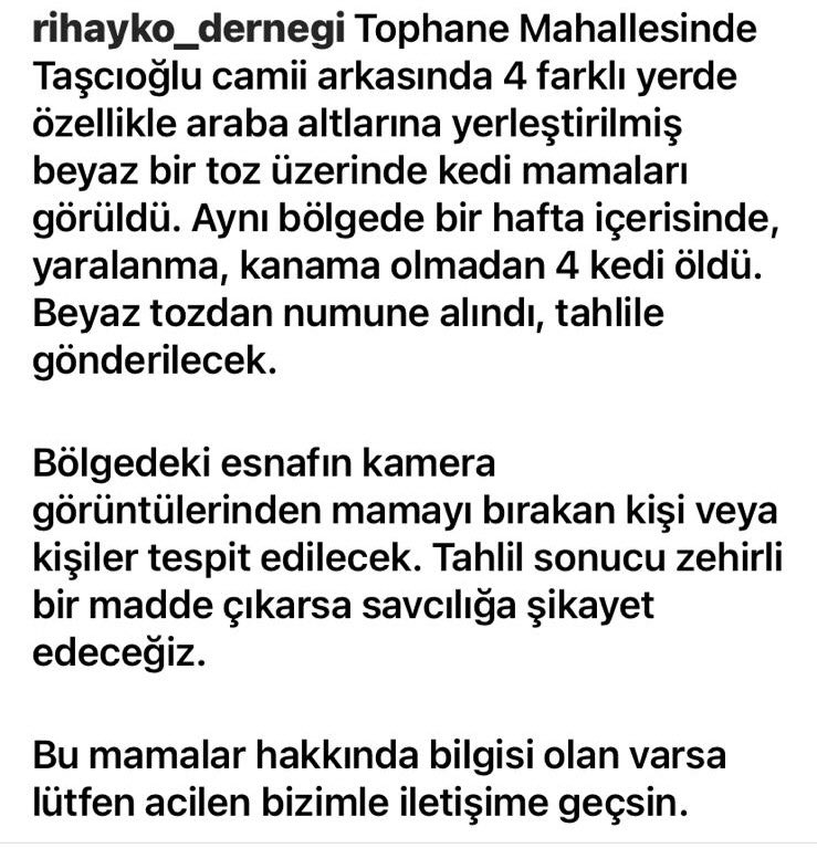 Katliam yasasından sonra akıl almaz olaylar oluyor!

Rize’de bilinmeyen bir maddenin üzerine konan kedi mamalarını yiyen kedilerin öldüğü iddia ediliyor.

Bilinmeyen maddeyi inceletmek için <a href="/rizetarim/">Rize İl Tarım ve Orman Müdürlüğü</a> müdürlüğüne müracaat ettiklerini bildiren dernek üyeleri inceleme