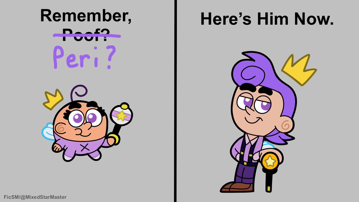 MixedStarMaster's tweet photo. I figured that it's about time to draw Poof, or should I say, Peri, from #FairlyOddParentsANewWish!

He got quite a glow-up if you asked me. https://t.co/BCYbw5Y7bD