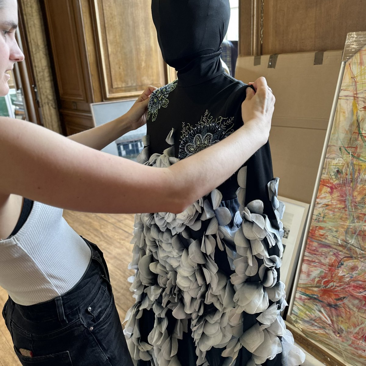 A few sneak peeks from the install of the second part of our 100 yr celebration exhibition “now&amp;then:Dalkeith palace (part two)”  #vas100 #edinburgh