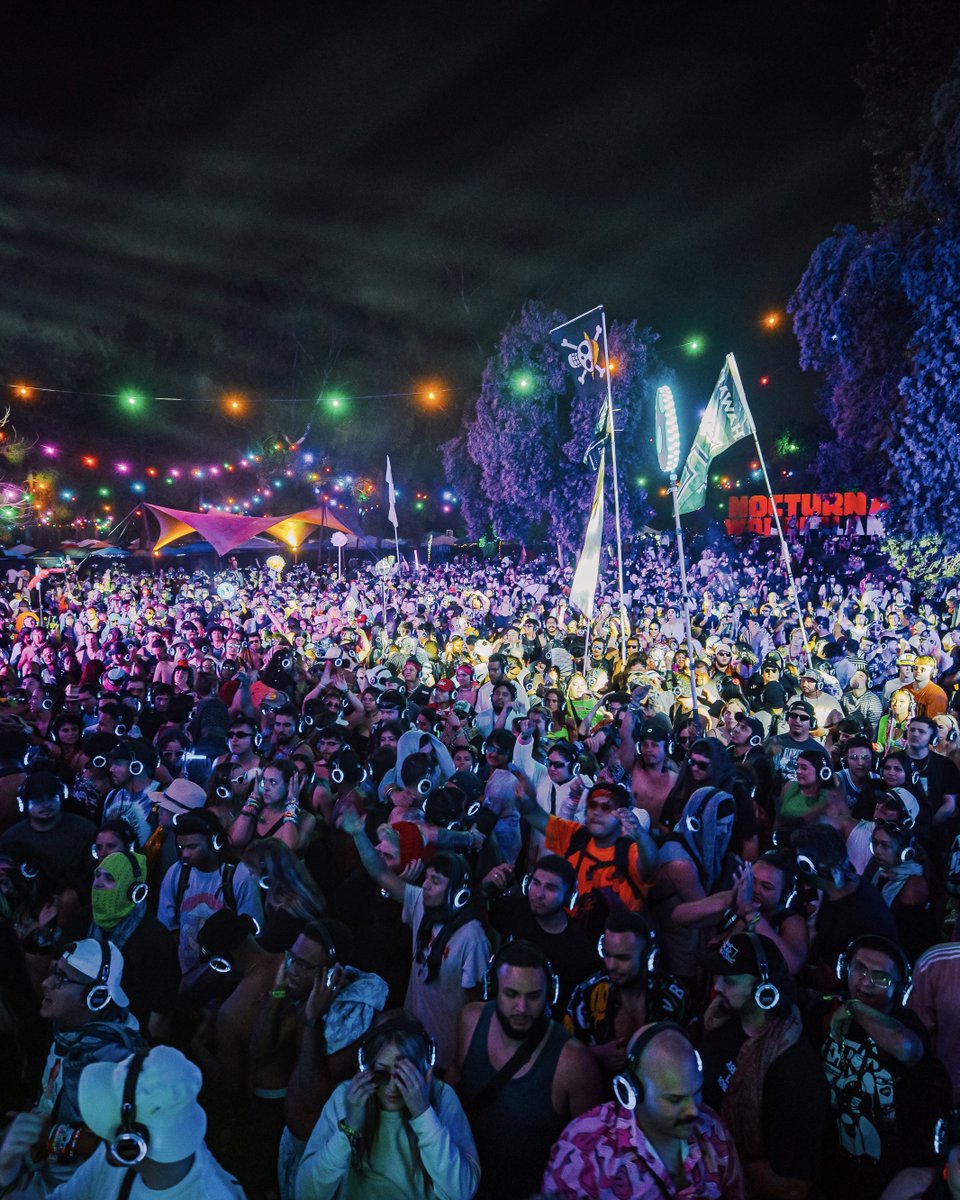 NocturnalWland's tweet photo. Reminiscing on last year's Camping Pre-Party + Silent Disco Afterhours at Nocturnal 2023...🌙🕺 Unlock the full #InfiniteWild experience & meet us on the dance floor in the campgrounds! 🪩 https://t.co/0Z1PprKwnh