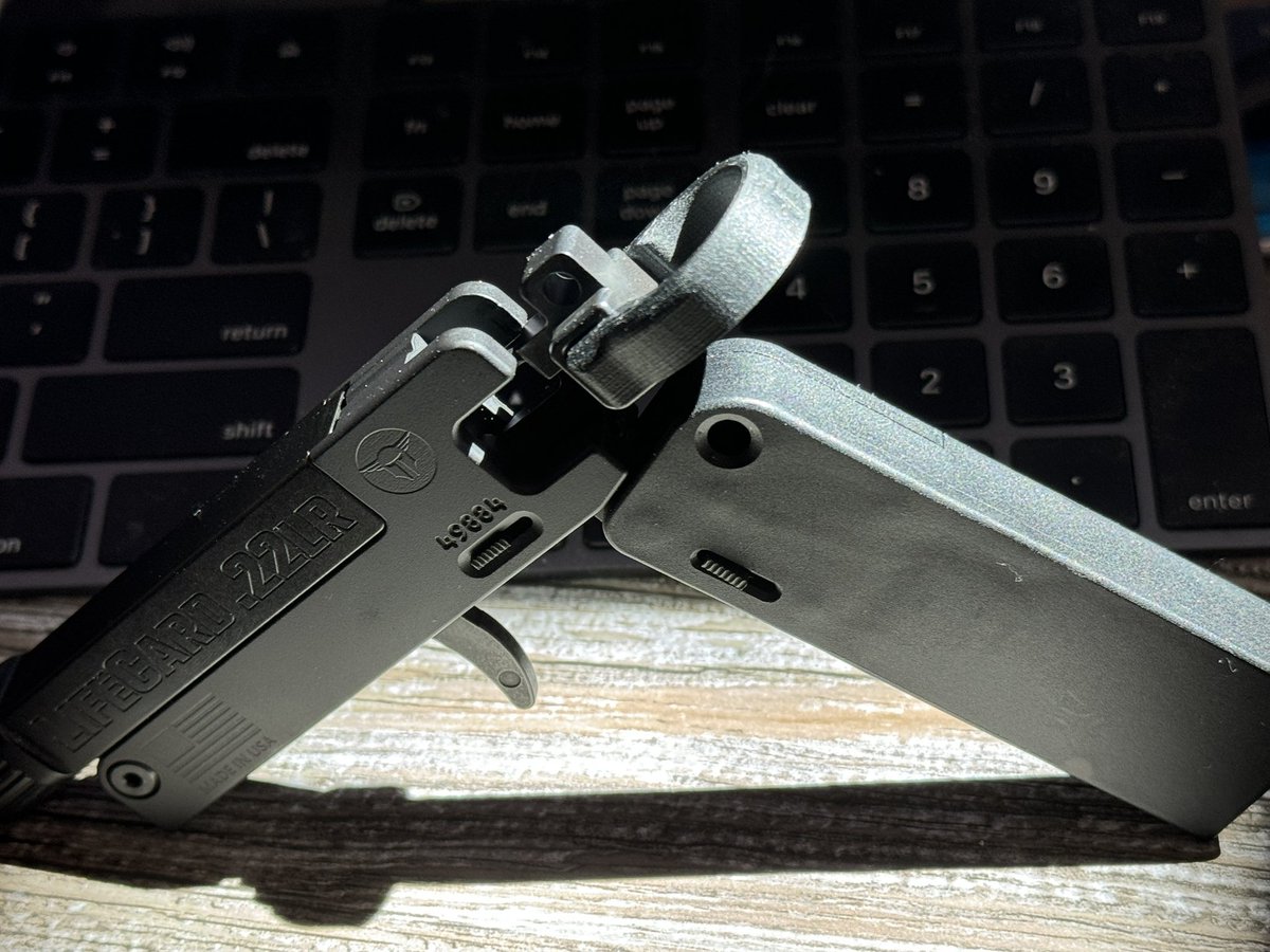 Customsmithmfg's tweet photo. New charging handle for the LifeCard 22single shot pistol. https://t.co/oukanXMmrm https://t.co/kzTsdcWQxr