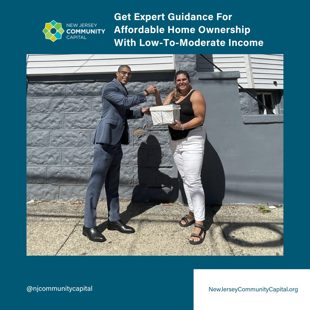 Take a step towards your dream home today.

Get expert pre-purchase counseling to navigate the home buying process confidently

And significant down payment assistance tailored to help low-to-moderate-income families.

Learn more - newjerseycommunitycapital.org/programs-initi… 

#affordablehousing