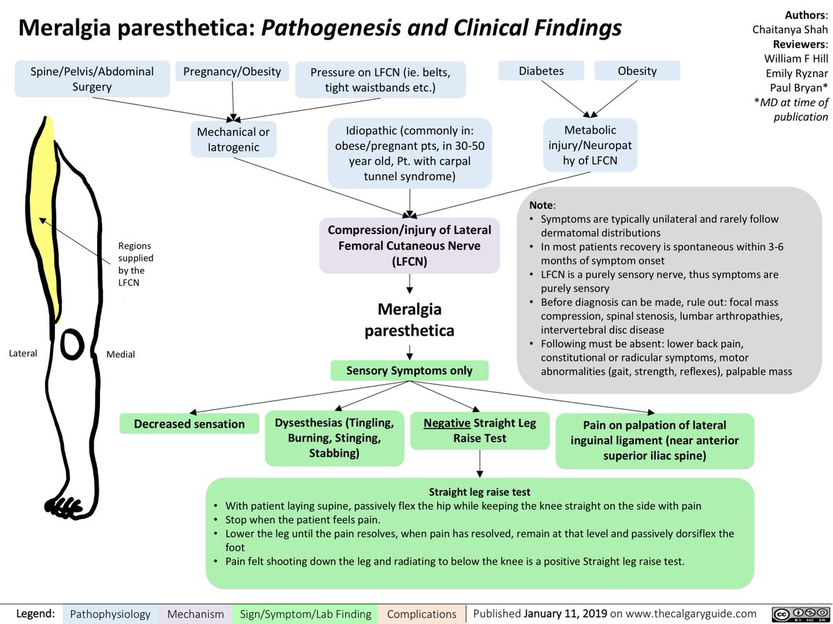 Meralgia paraesthetica: Prognosis and clinical finding by Cagary guide. 

#neurotip #neurotwitter
