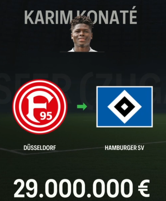 EILMELDUNG: Karim Konaté wechselt zum HSV! 

Rüdiger #RammelHSV hat seinen Wunschspieler bekommen! 

Eine Freigabesumme von 65 Mio. € wurde festgelegt.