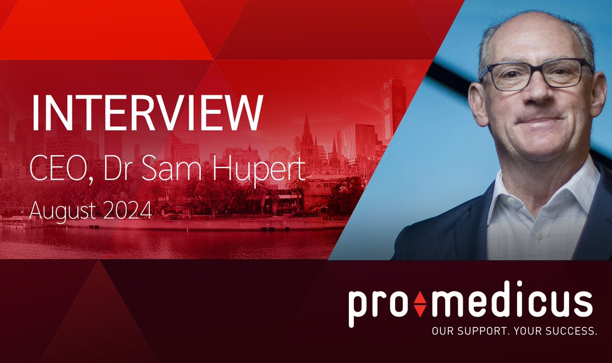 Pro Medicus CEO Interview, Dr Sam Hupert hubs.la/Q02LlWZH0 #Visage7 #CloudPACS #SaaS #PlatformForTheFuture #PoweredBySpeed <a href="/Visage_Imaging/">Visage Imaging</a>